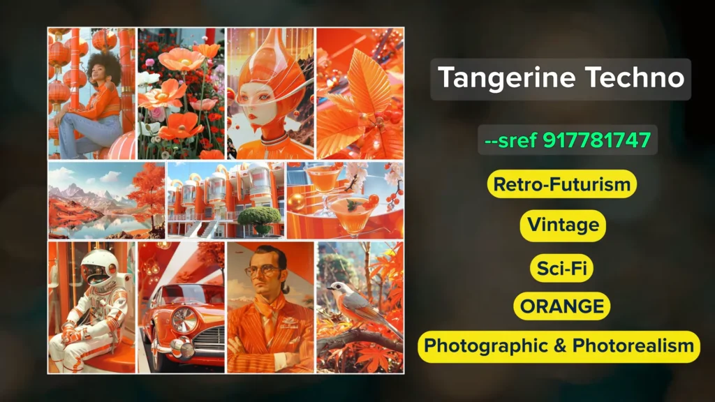 Tangerine Techno --sref 917781747