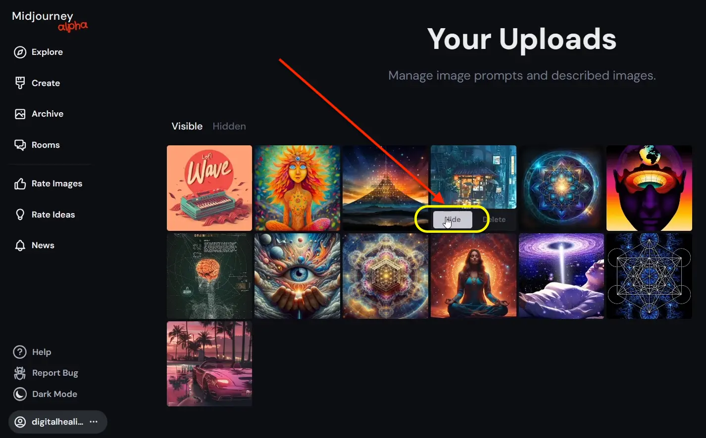 How to Hide Your Uploads on Midjourney 2024