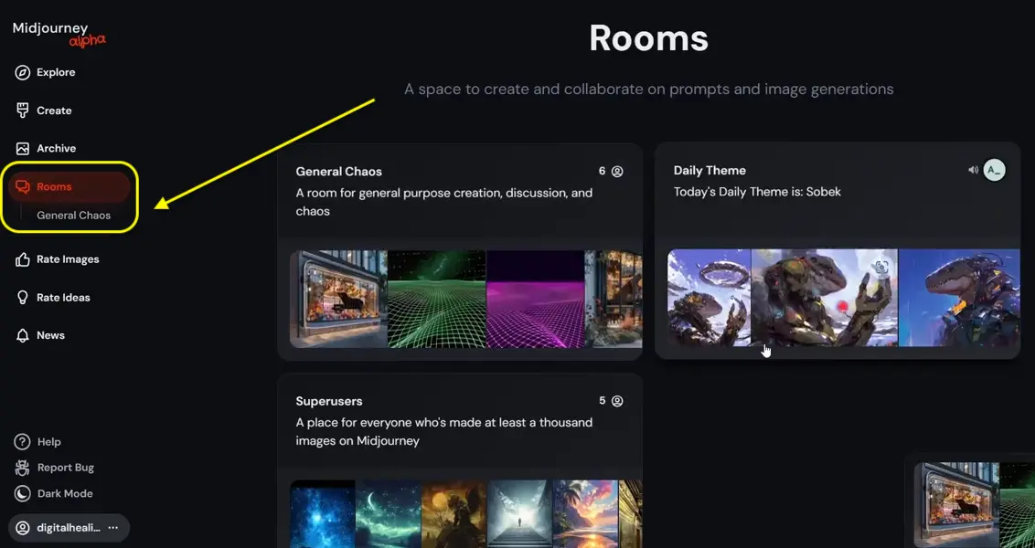 How to Join Rooms on Midjourney 2024