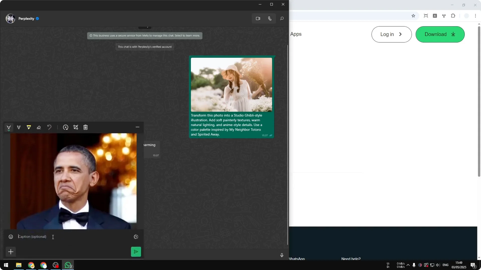 How to Create Studio Ghibli Photo in WhatsApp screenshot 6