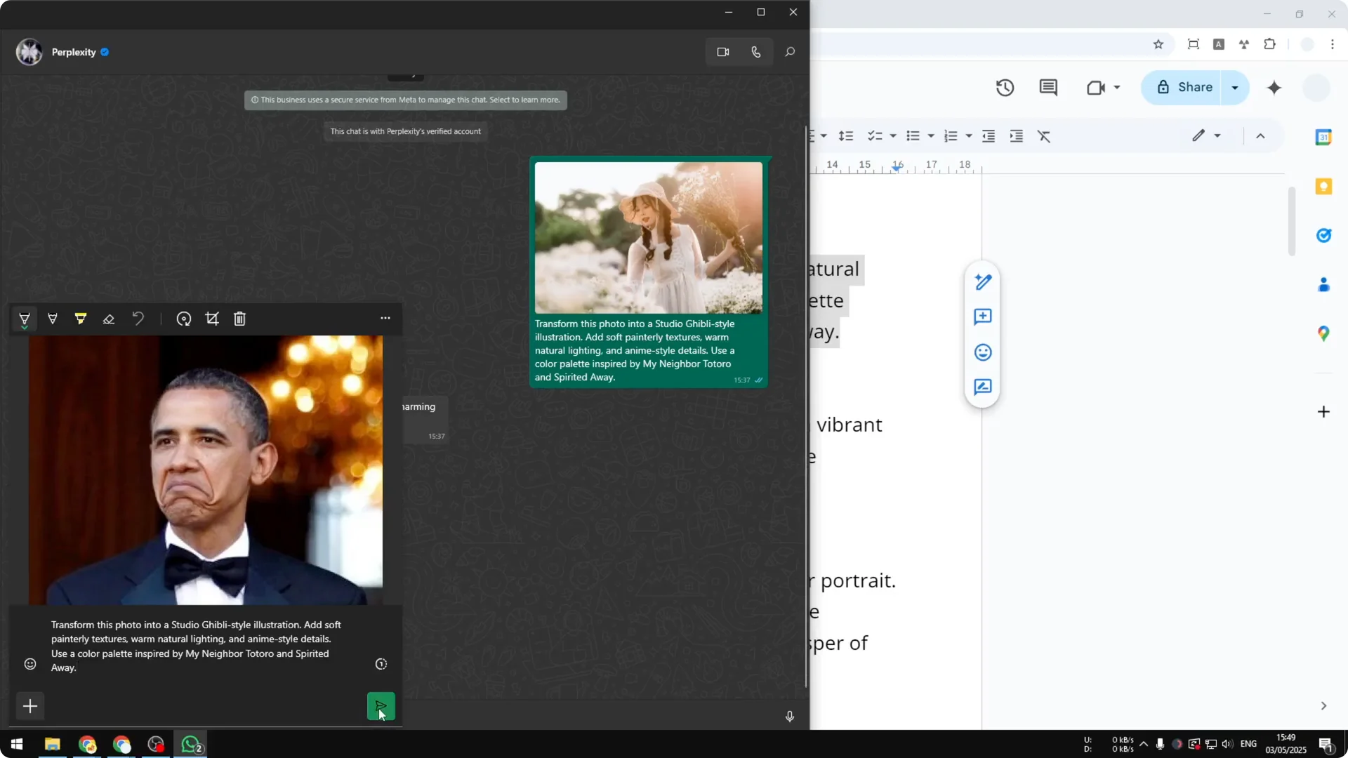 How to Create Studio Ghibli Photo in WhatsApp screenshot 7