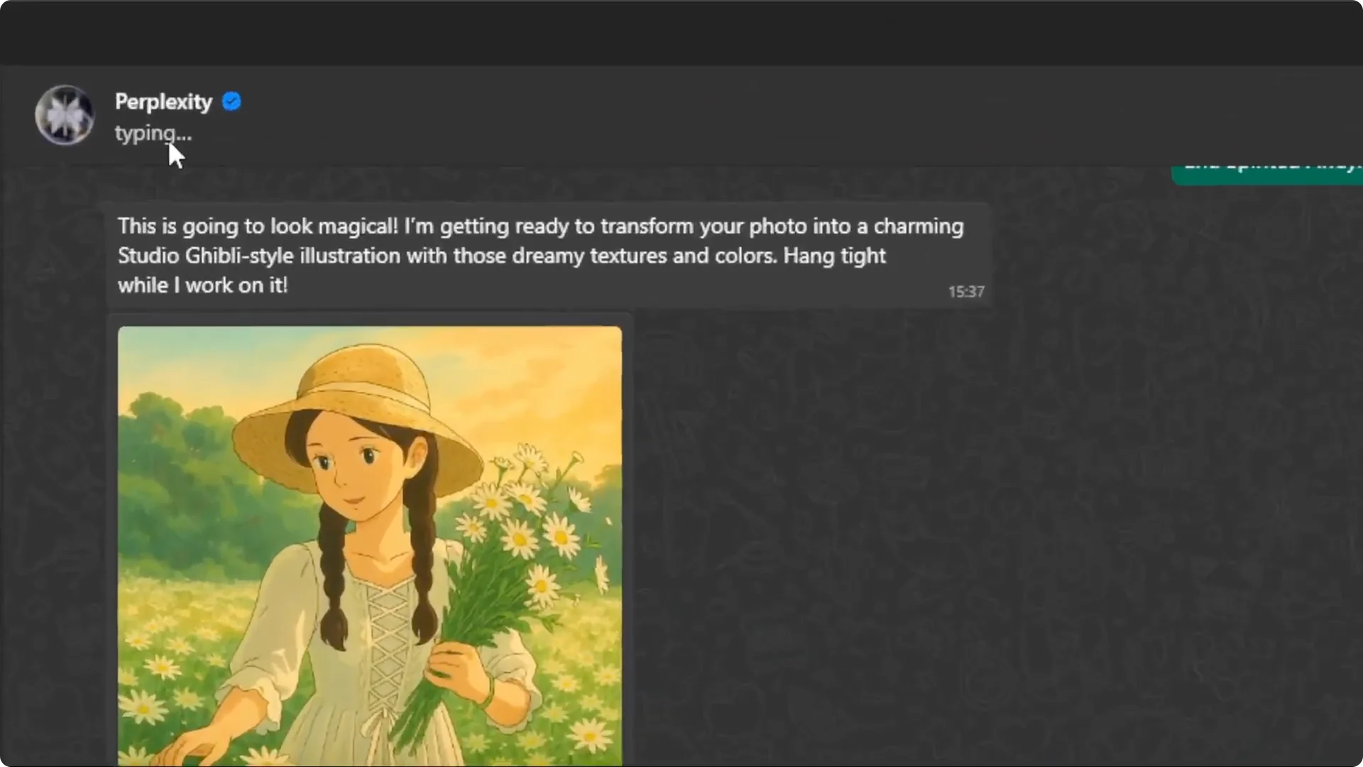 How to Create Studio Ghibli Photo in WhatsApp screenshot 8