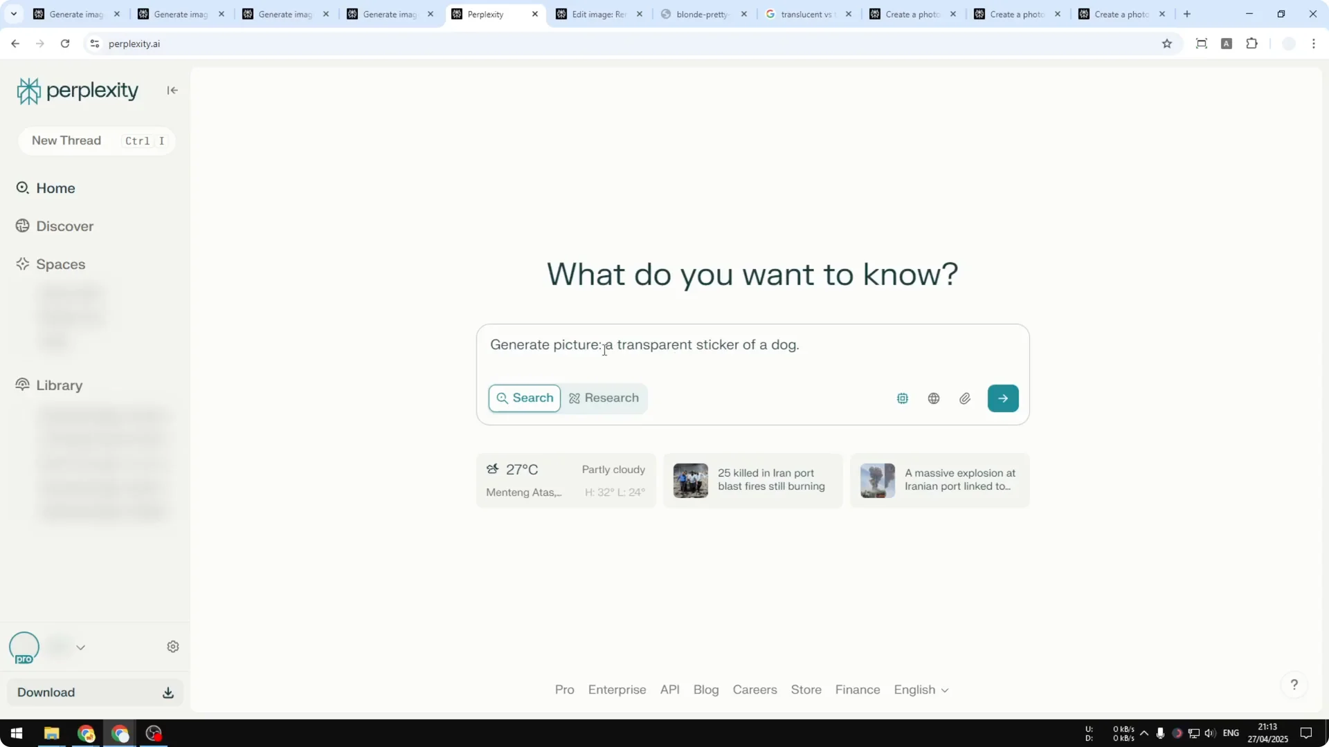 How to Create Transparent Picture on Perplexity AI screenshot 5
