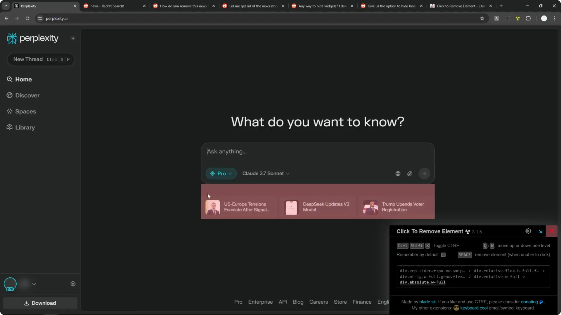 How to Remove Perplexity AI News screenshot 6