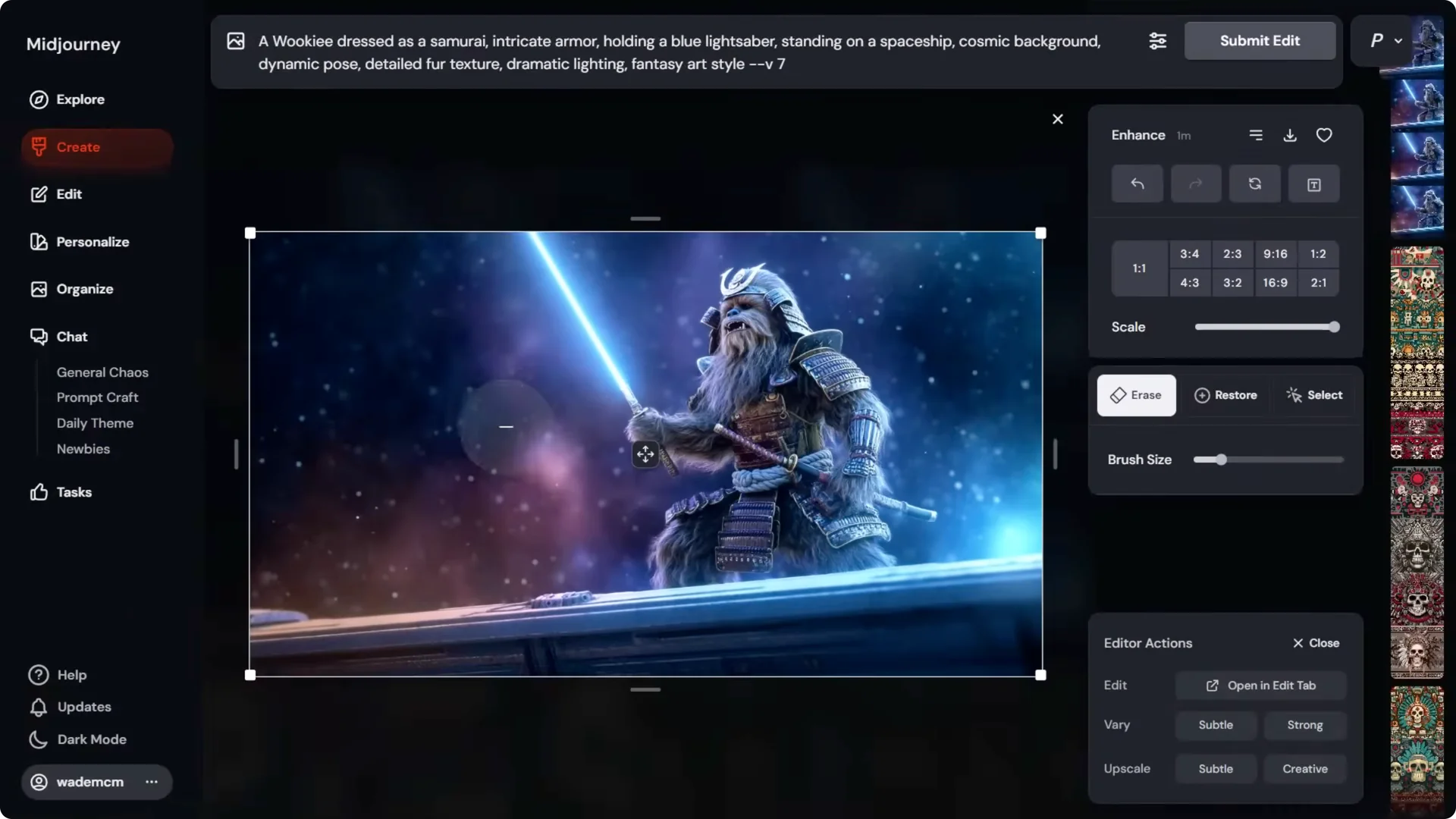 Midjourney v7 Updates: Exploring Omni Reference and --exp Features screenshot 2