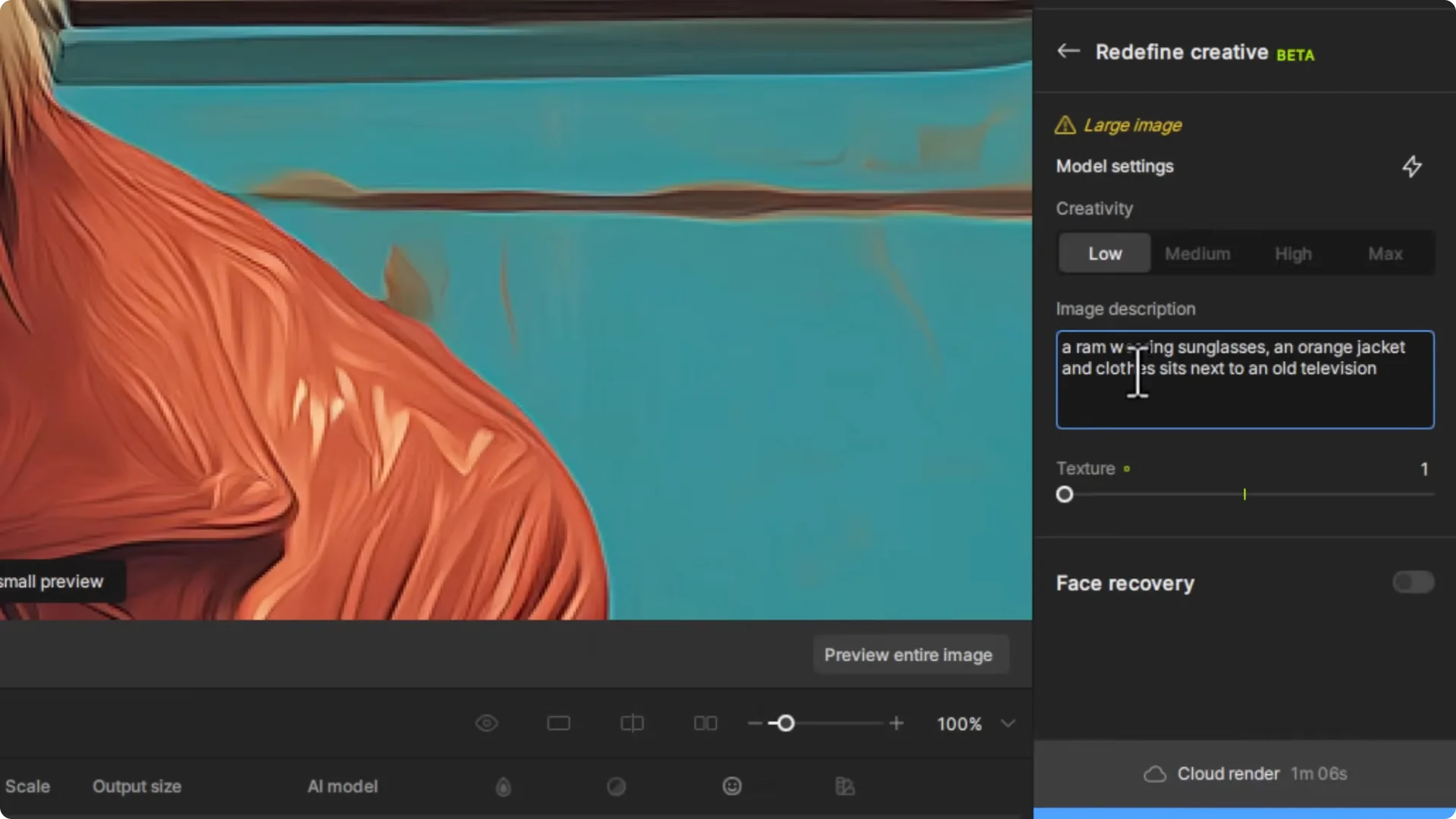 Unlock Stunning Detail: Upscale Midjourney Images to 20,000px screenshot 21