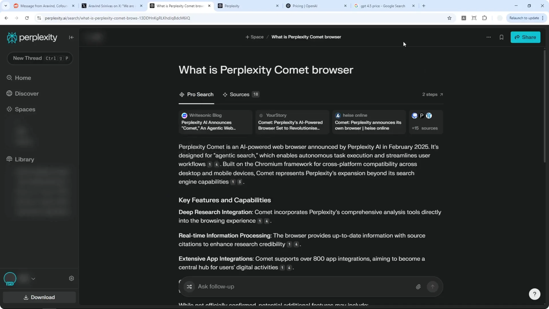 Why Perplexity Removed GPT-4.5? screenshot 5
