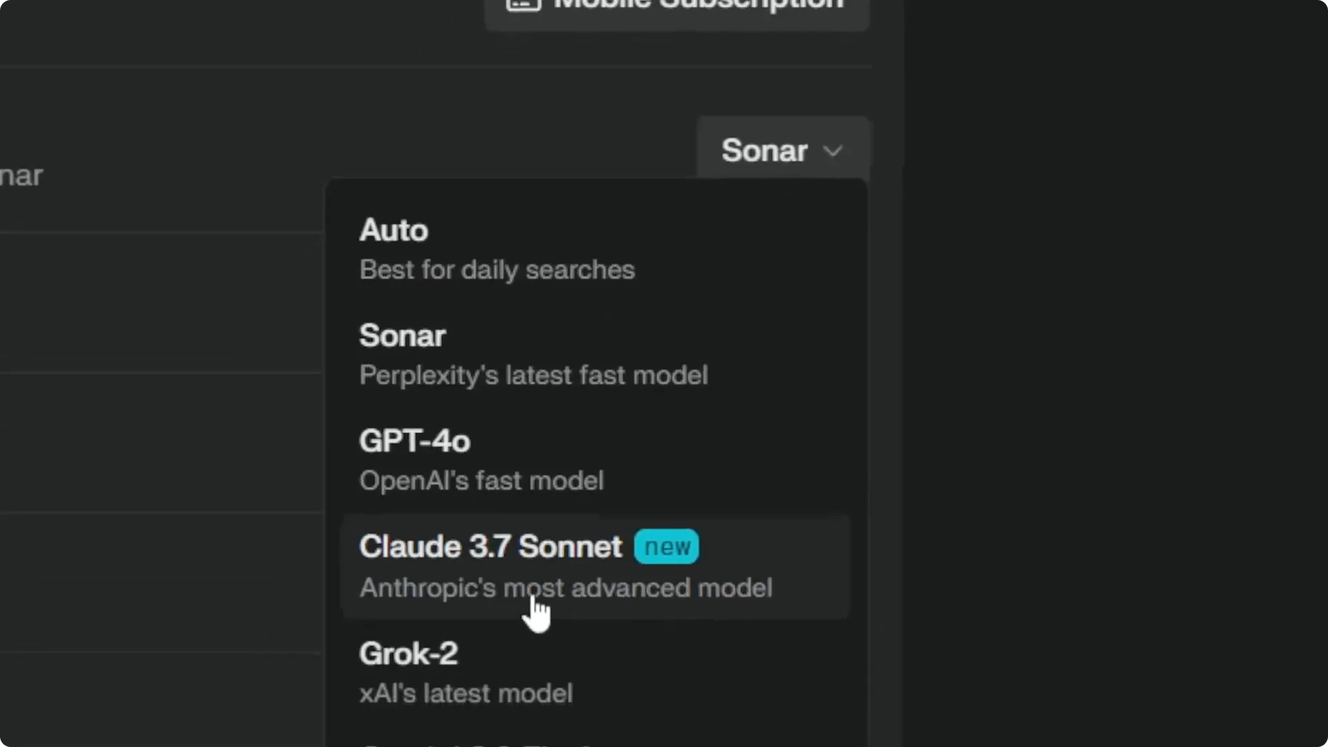 Bye 3.5 Sonnet - How to Use Claude 3.7 Sonnet on Perplexity AI screenshot 6