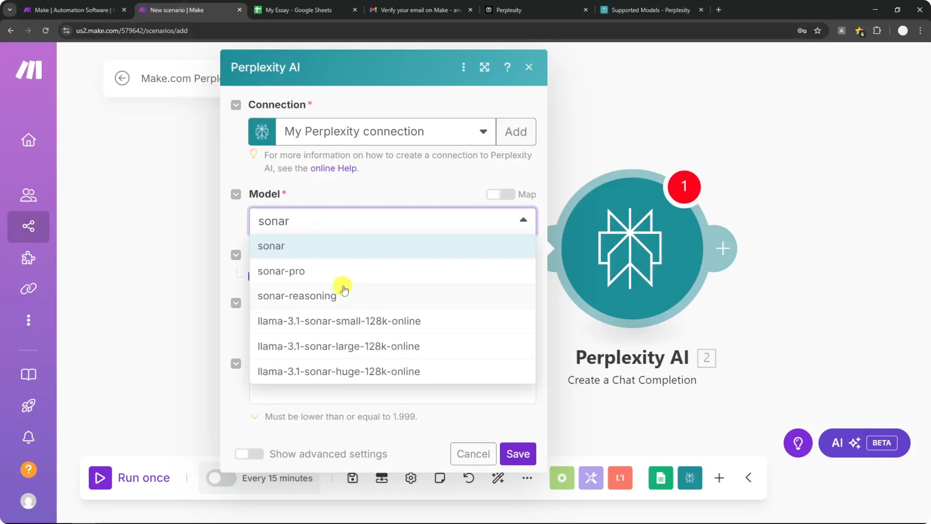 How to Build Perplexity API Automation on Make.com screenshot 10