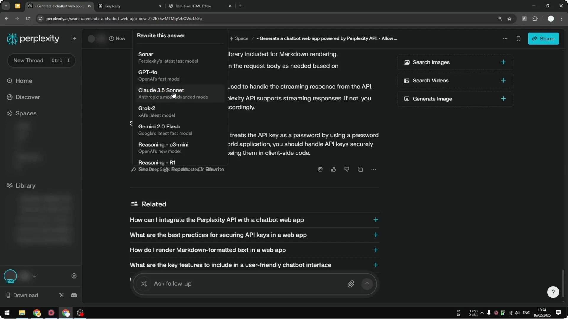 How to Create Perplexity API Chatbot using Perplexity AI screenshot 2