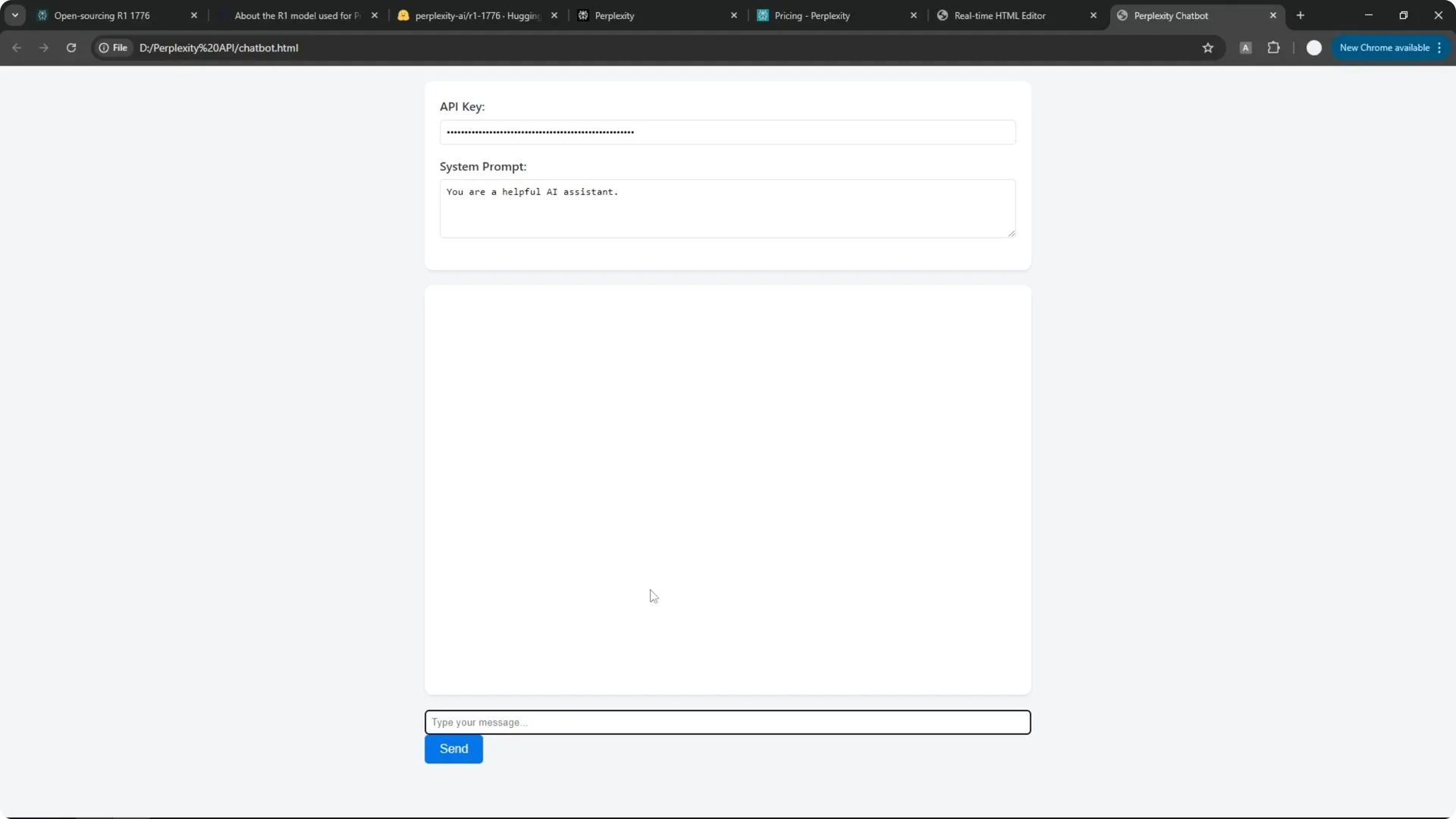 How to Create Uncensored AI Chatbot Powered by Perplexity API? screenshot 9