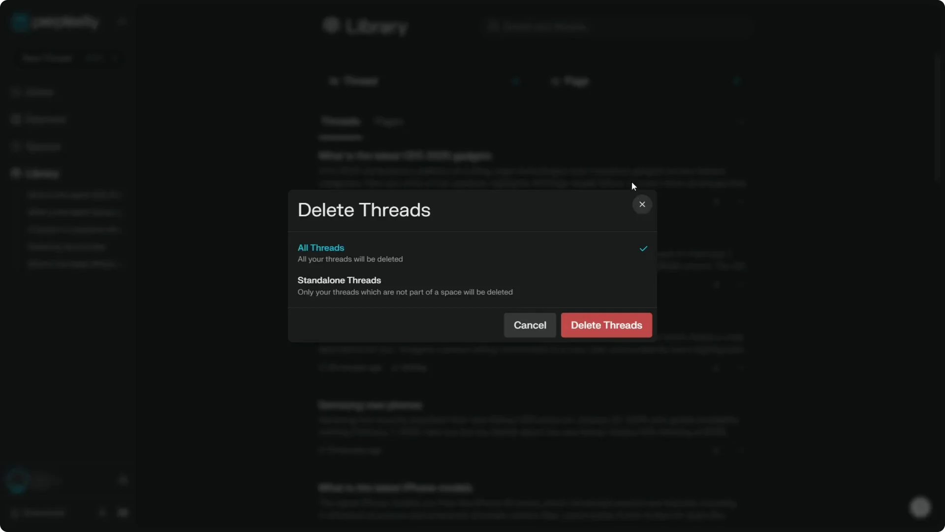 How to Delete Threads in Perplexity AI screenshot 10