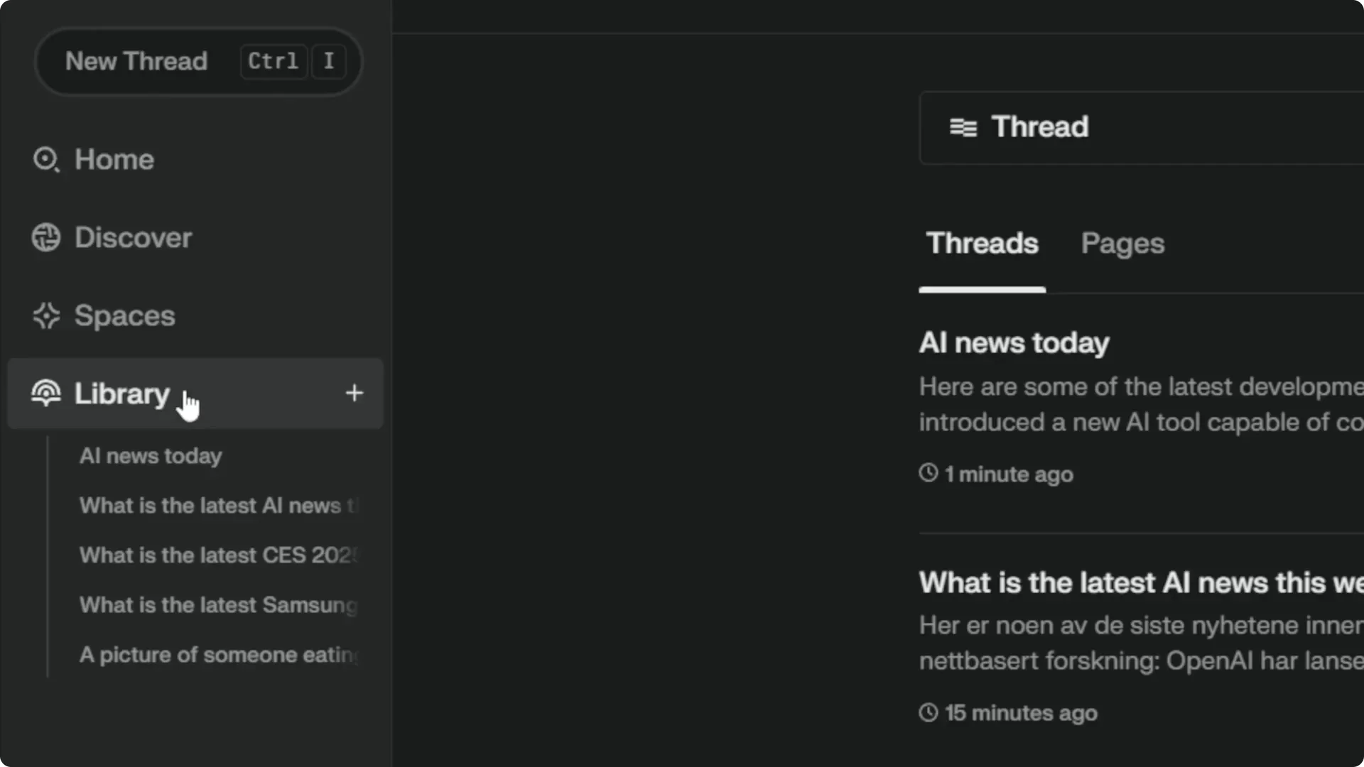How to Delete Threads in Perplexity AI screenshot 2