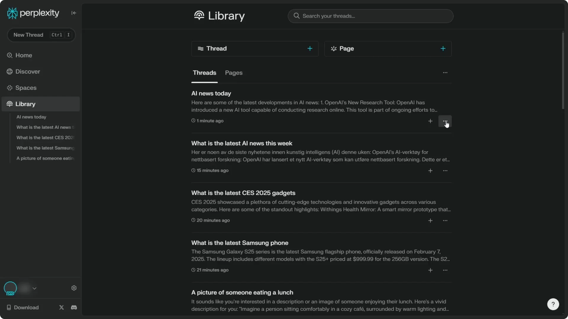 How to Delete Threads in Perplexity AI screenshot 4