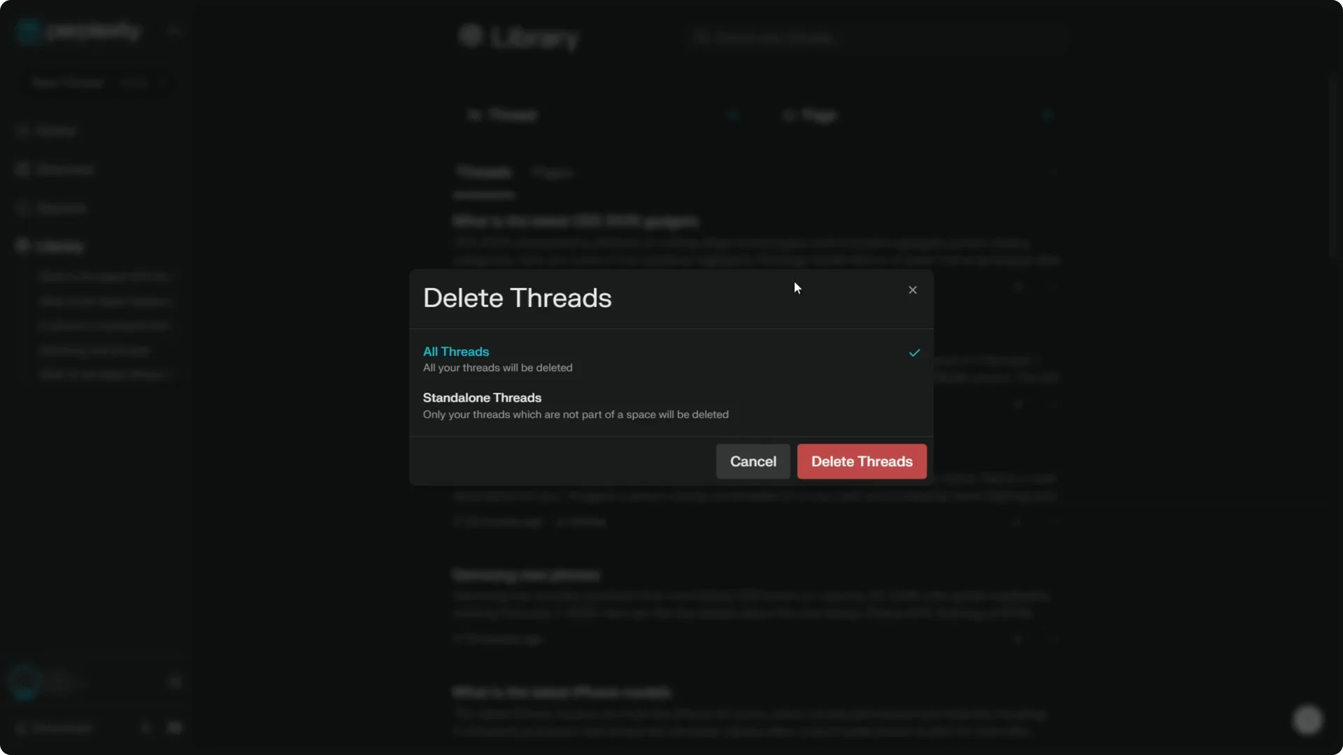 How to Delete Threads in Perplexity AI screenshot 9