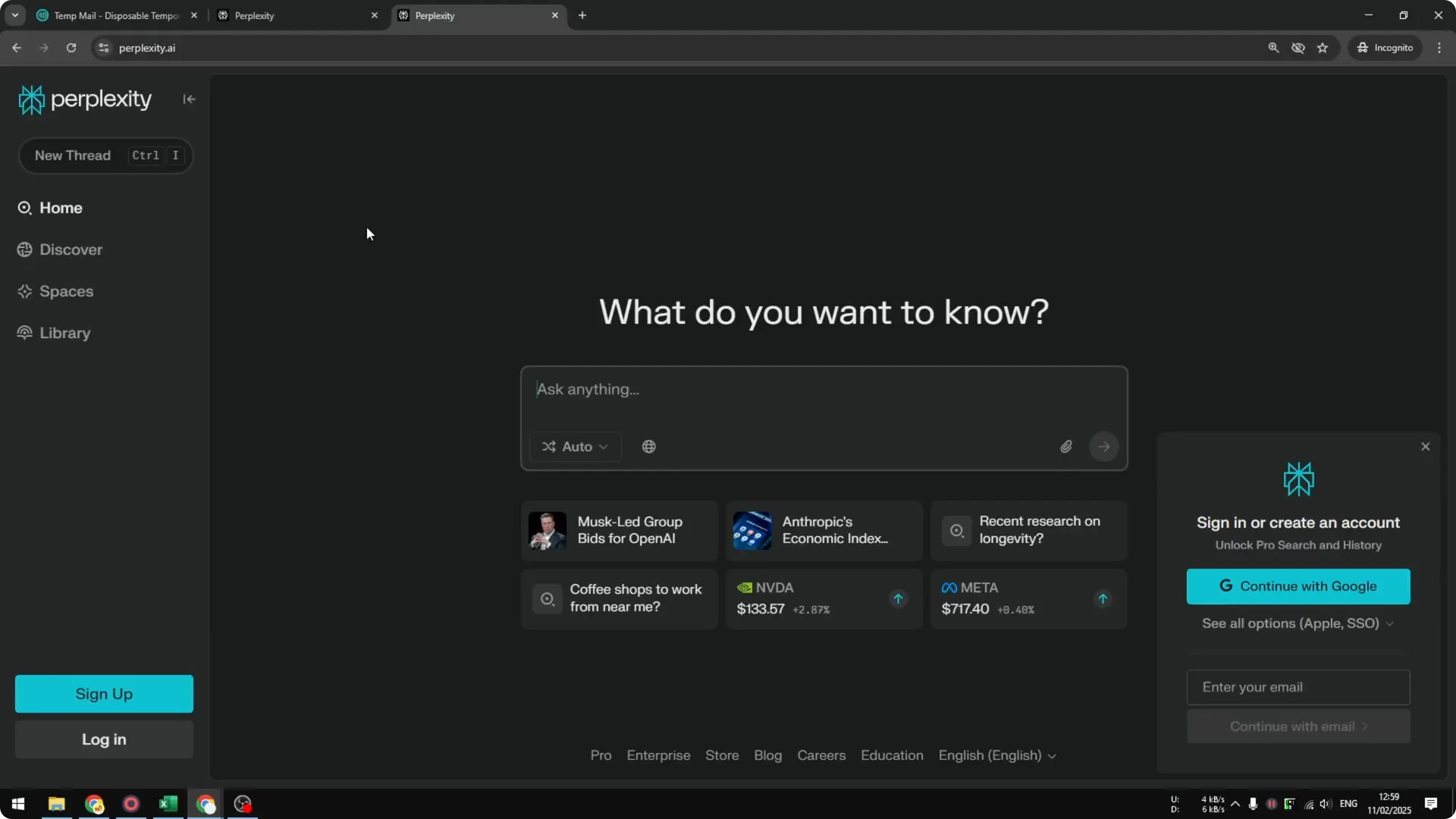 How to Sign Up to Perplexity AI Search screenshot 1