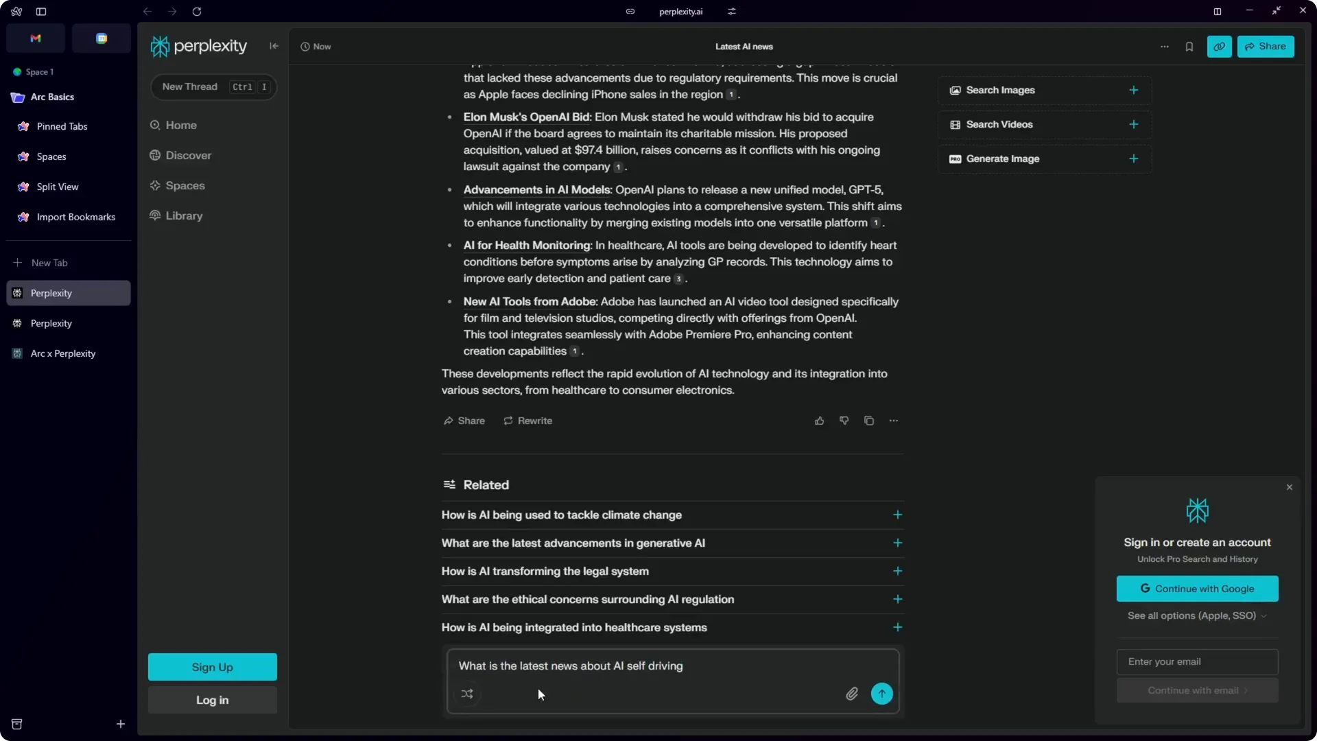 How to Use Perplexity AI Search Engine in the Arc Browser screenshot 10