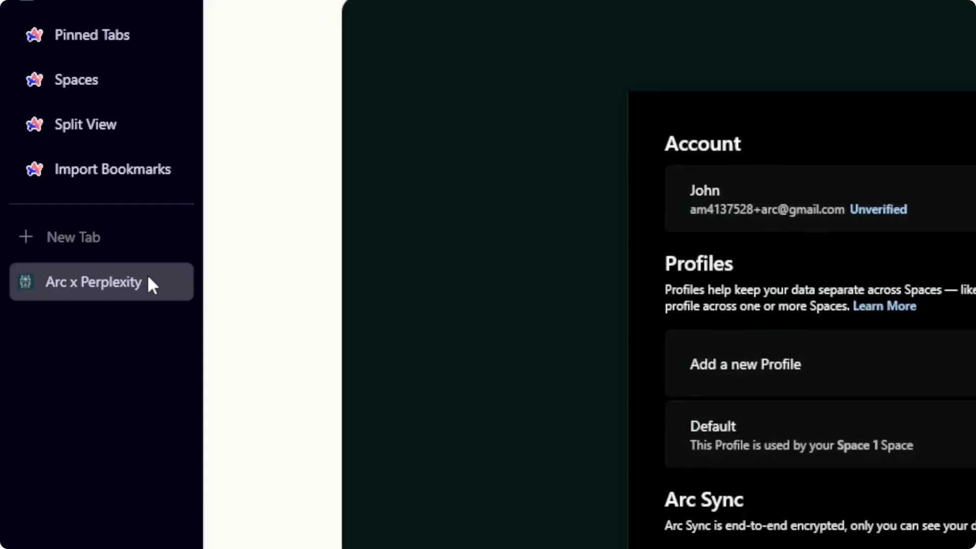 How to Use Perplexity AI Search Engine in the Arc Browser screenshot 2