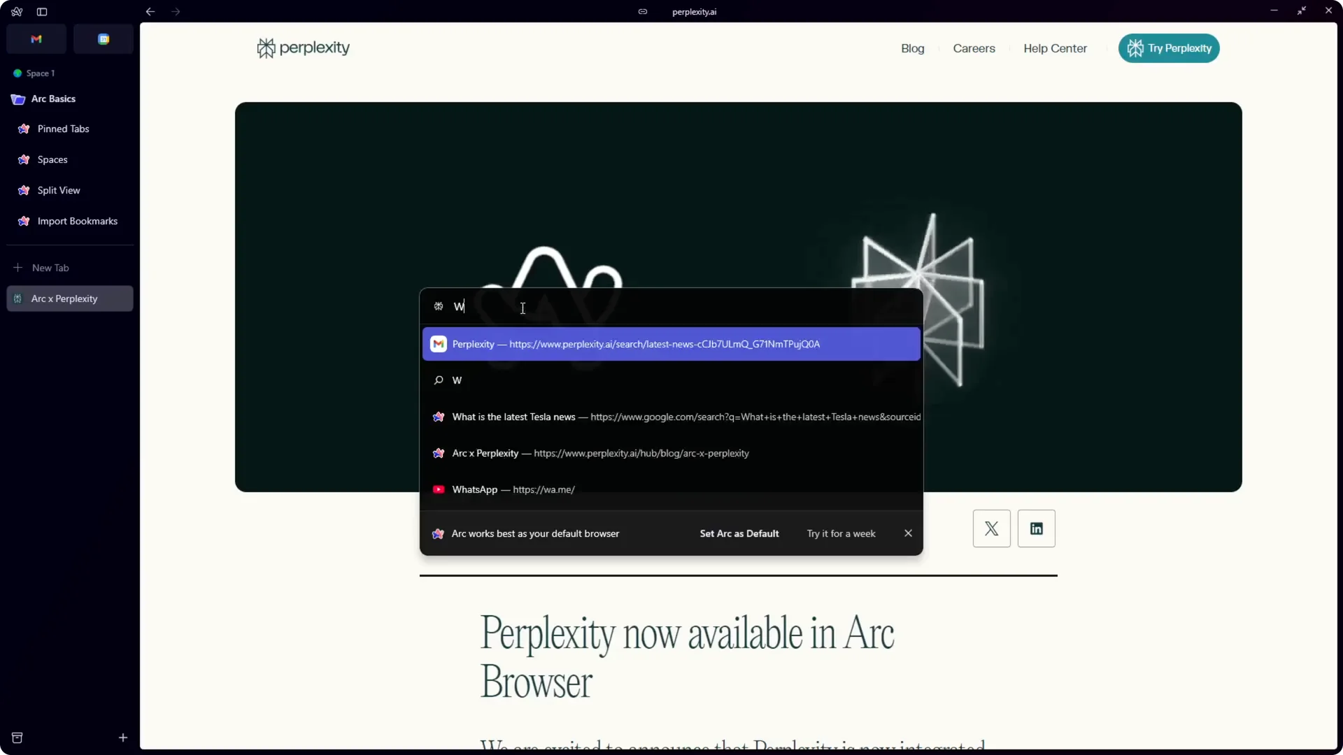 How to Use Perplexity AI Search Engine in the Arc Browser screenshot 5