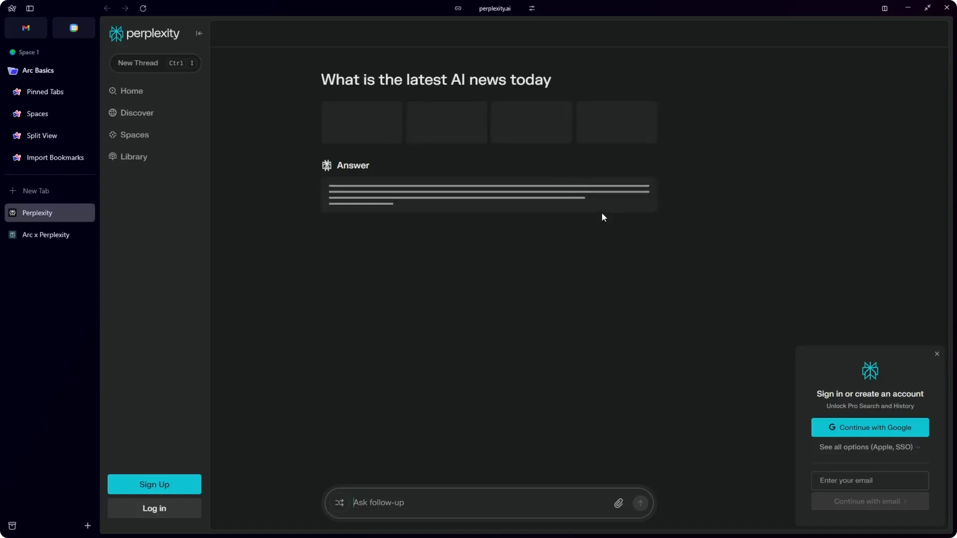How to Use Perplexity AI Search Engine in the Arc Browser screenshot 6