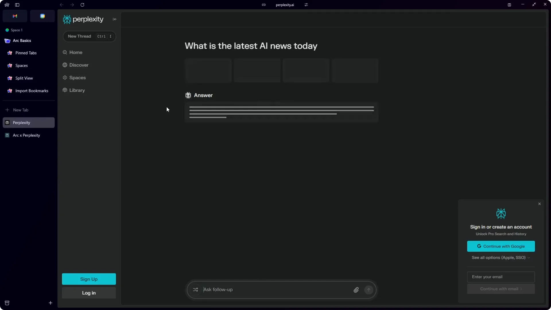 How to Use Perplexity AI Search Engine in the Arc Browser screenshot 7