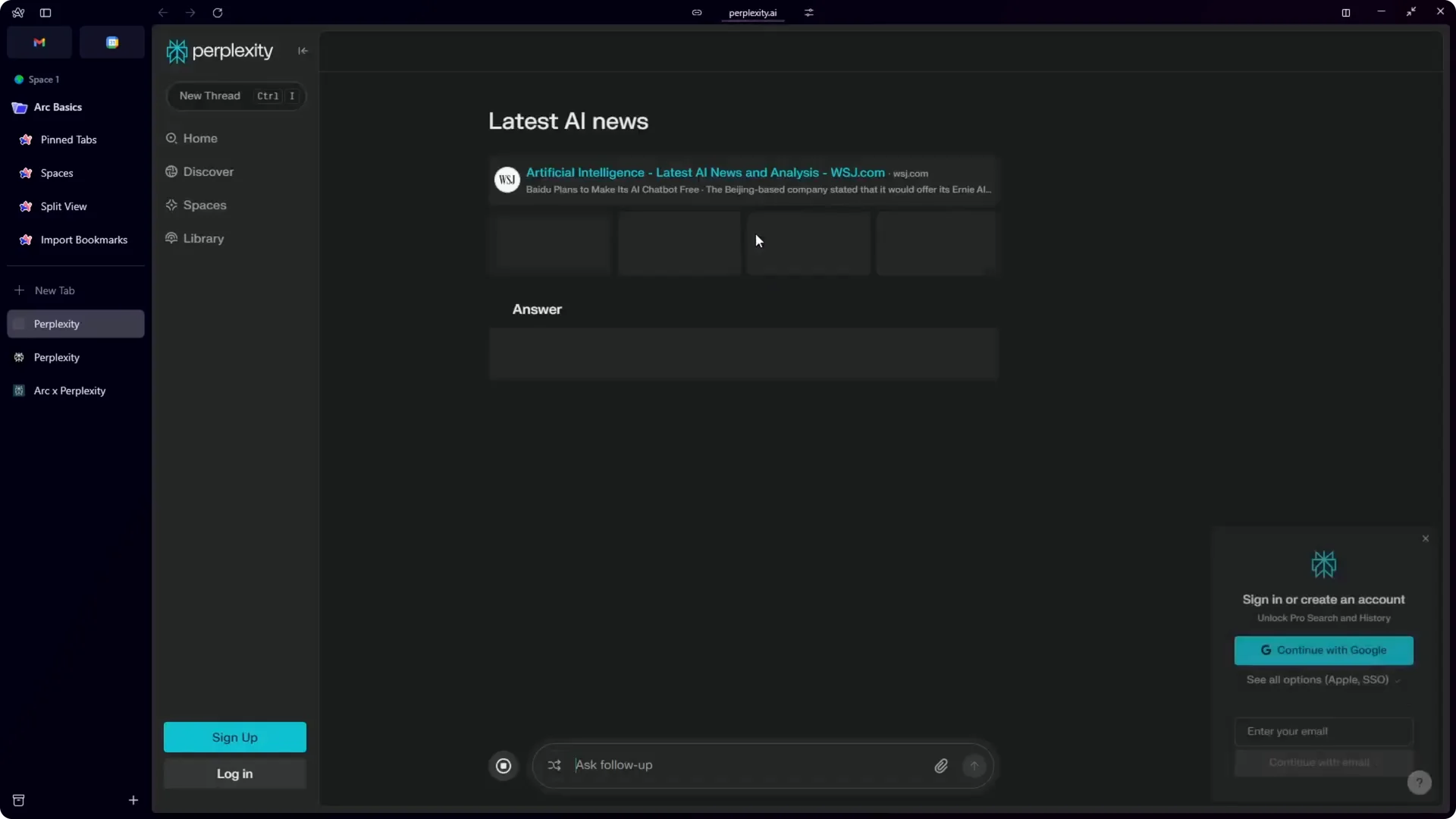 How to Use Perplexity AI Search Engine in the Arc Browser screenshot 8