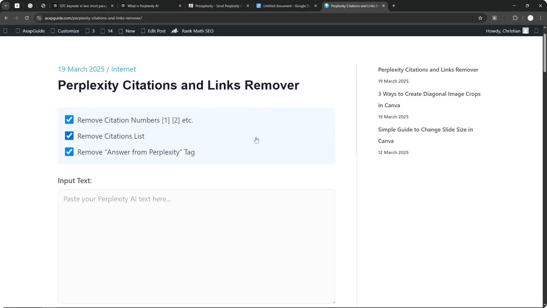 This Tool Removes Perplexity Citation Links screenshot 5