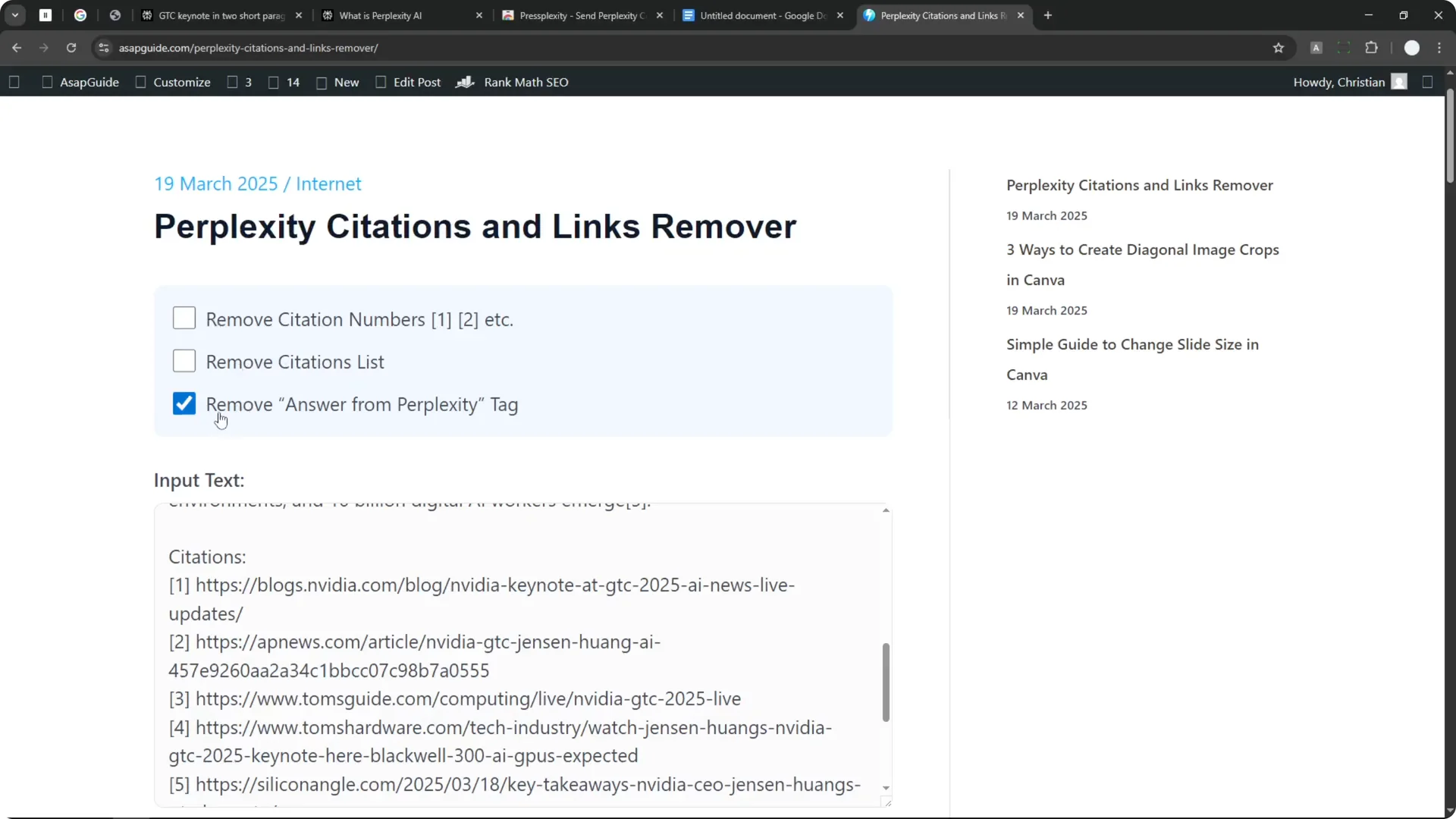This Tool Removes Perplexity Citation Links screenshot 7